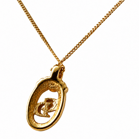 Vintage Christian Dior Gold-Tone CD Logo Necklace